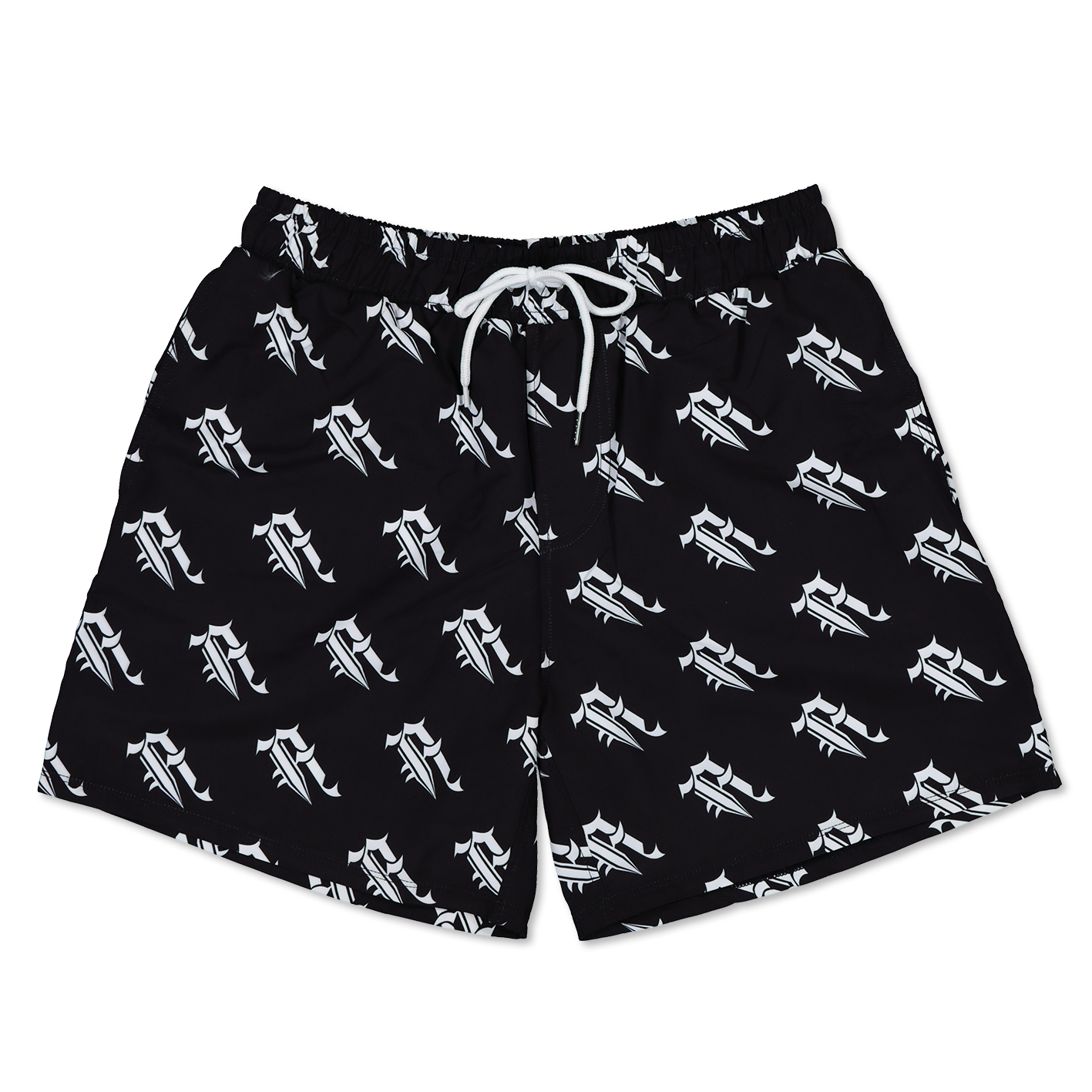 "A" LOGO SWIM SHORTS (BLACK)