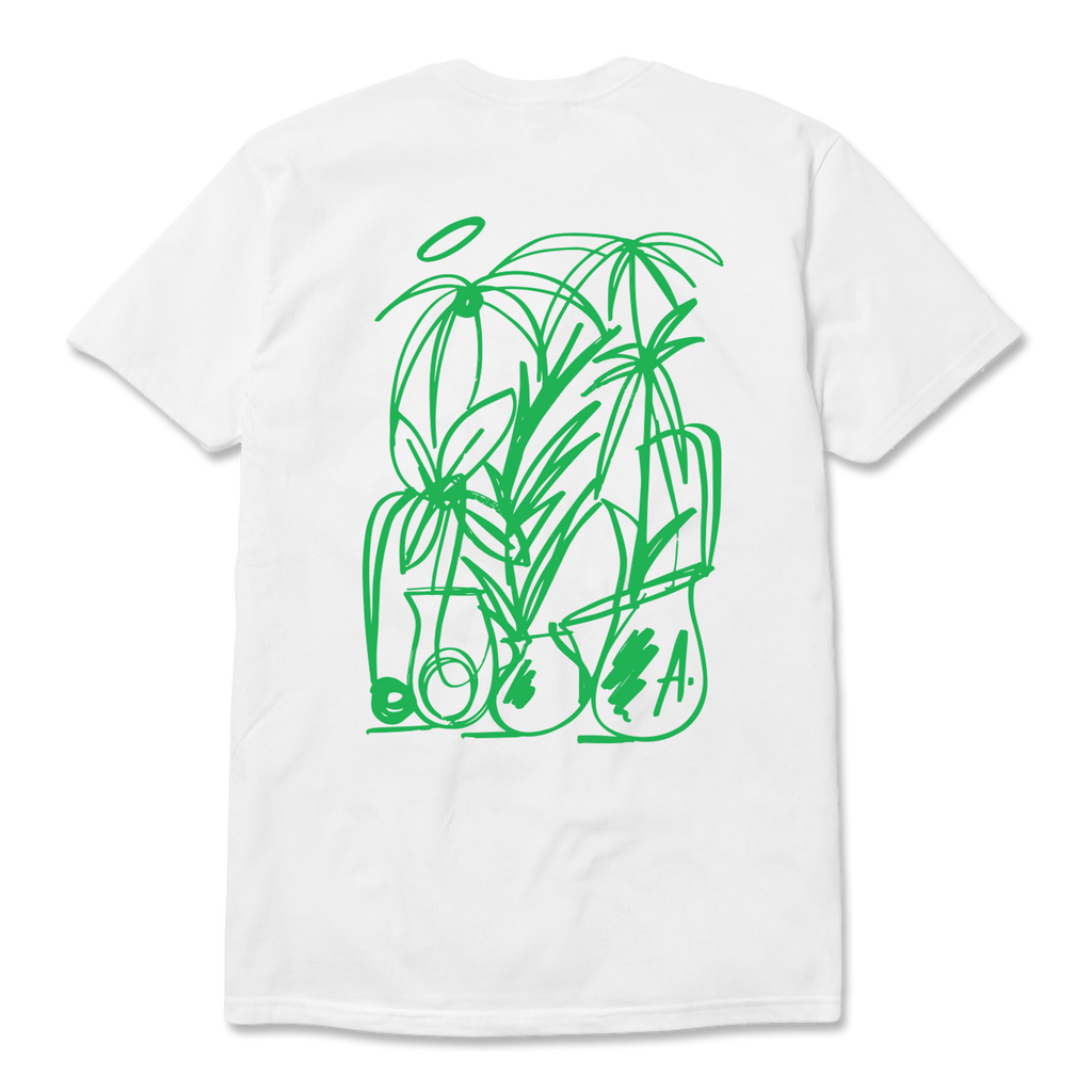 PLANTS TEE (WHITE + GREEN)
