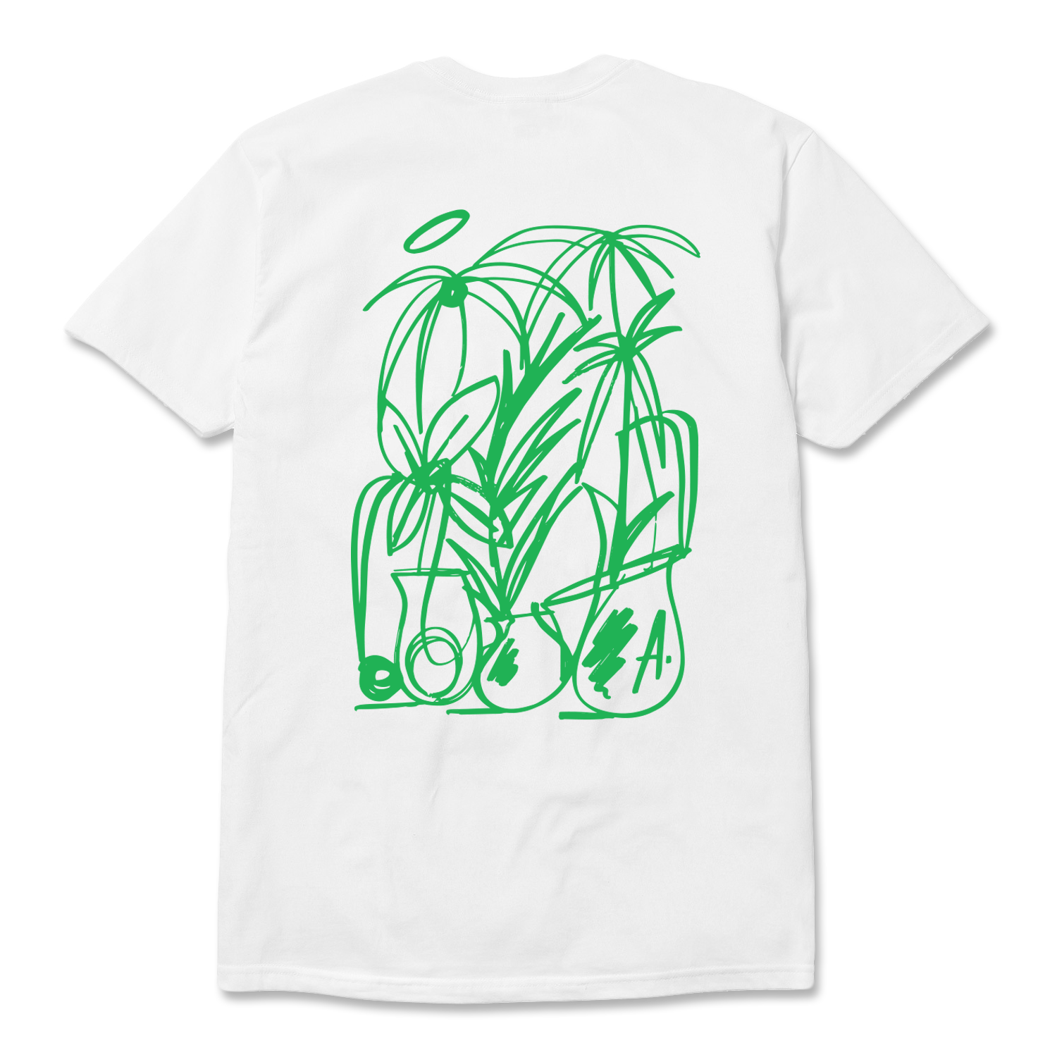 PLANTS TEE (WHITE + GREEN)