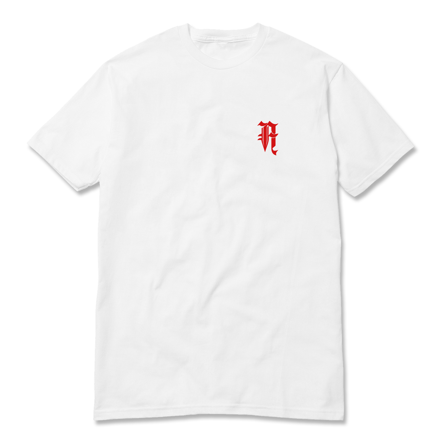 CHEESE CUTTER TEE (WHITE + RED)