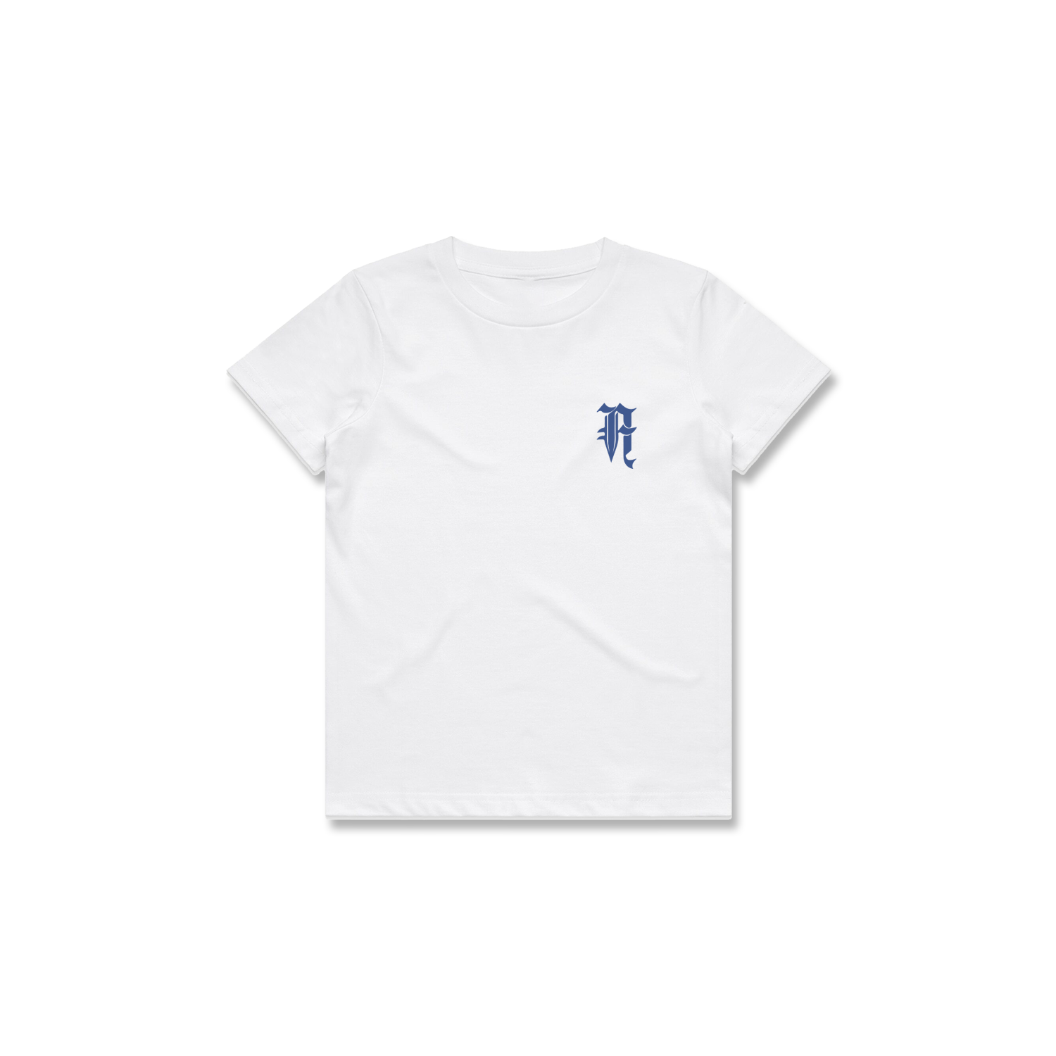 KIDS DOGS TEE (WHITE + BLUE)